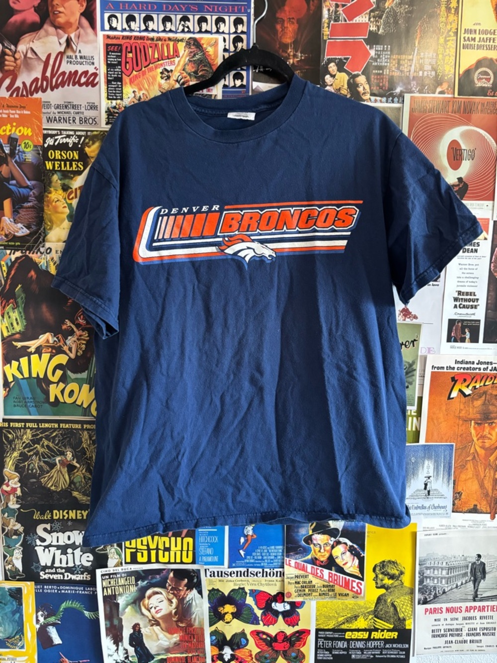 Logo Athletic Denver Broncos Navy Graphic Tee with Orange & White Logo